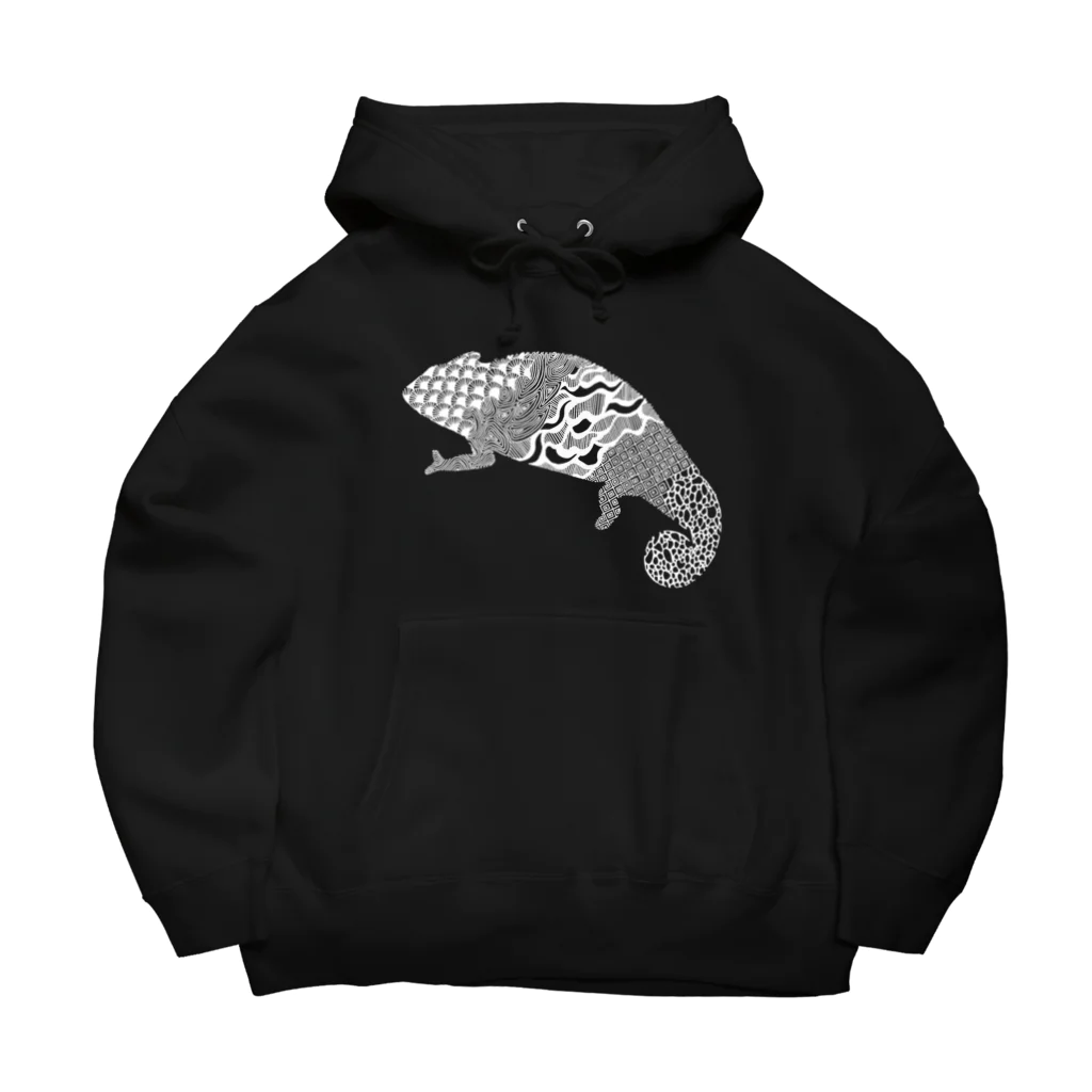 新谷べにのパンサーカメレオン白 Big Hoodie