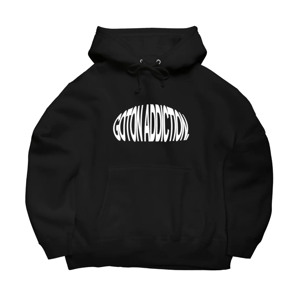 クレーンゲーム中毒のゴトン中毒　ビッグシルエットパーカー(Black) Big Hoodie