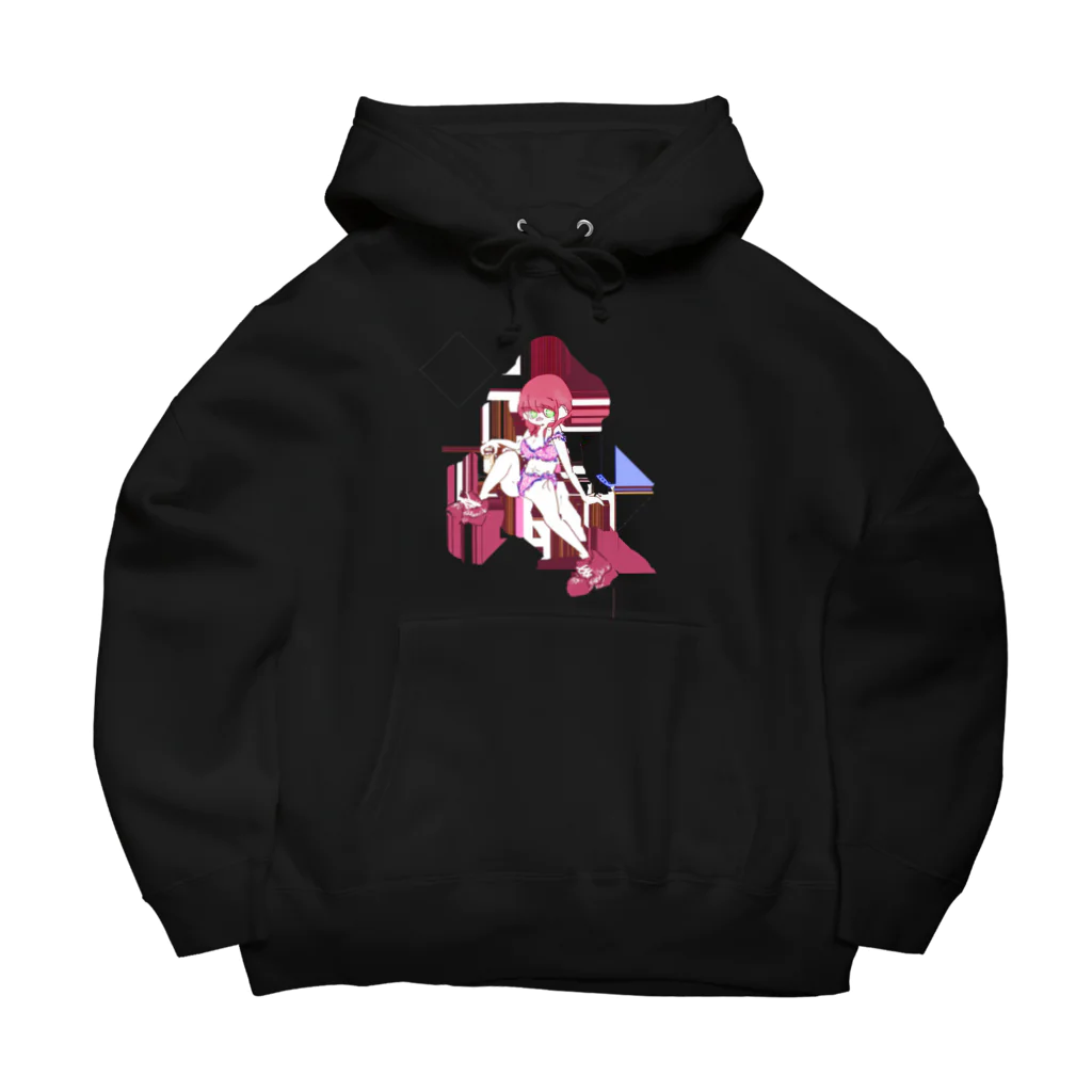 無価値の現実逃避ガール ❤️ Big Hoodie