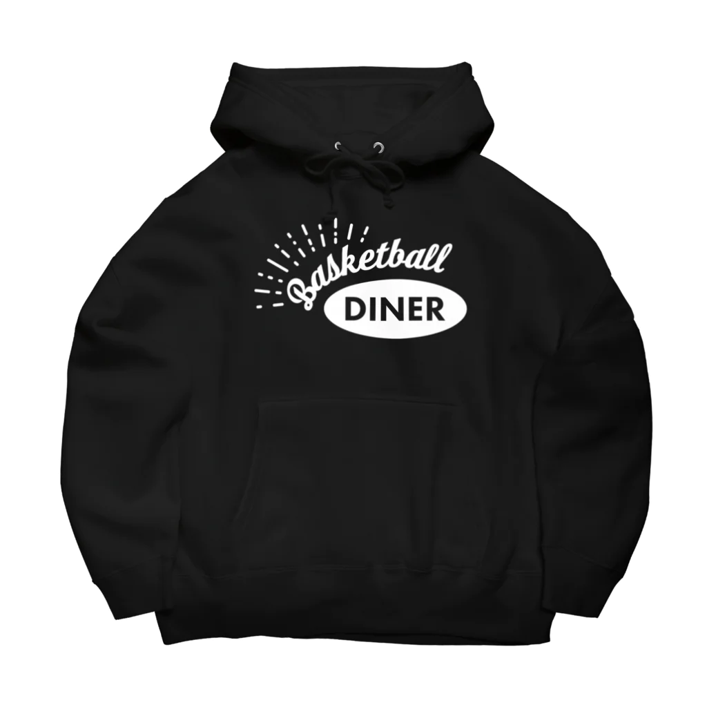 Basketball DinerのBasketball Diner ロゴ白 ビッグシルエットパーカー