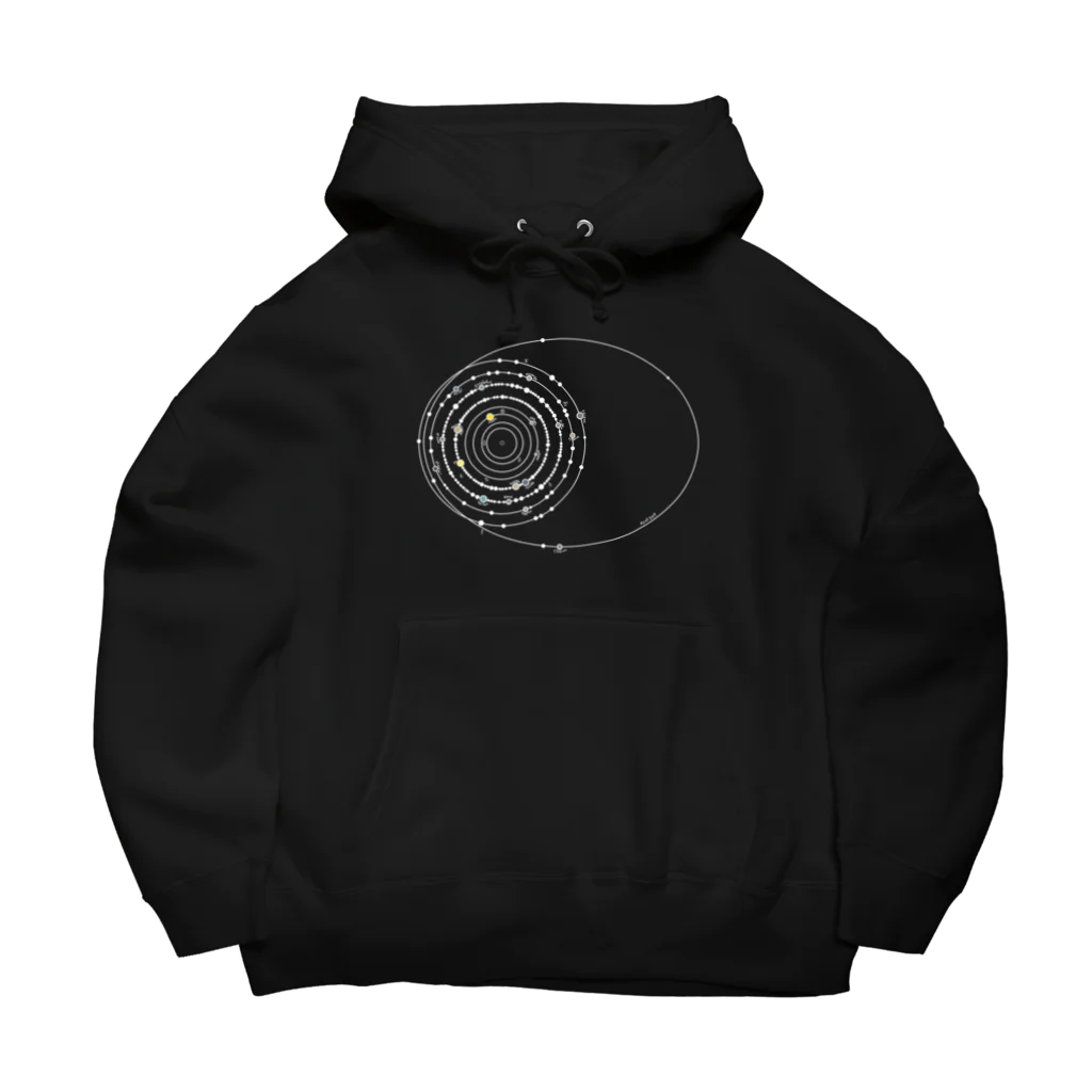 cosmicatiromの太陽系の衛星 白 Big Hoodie