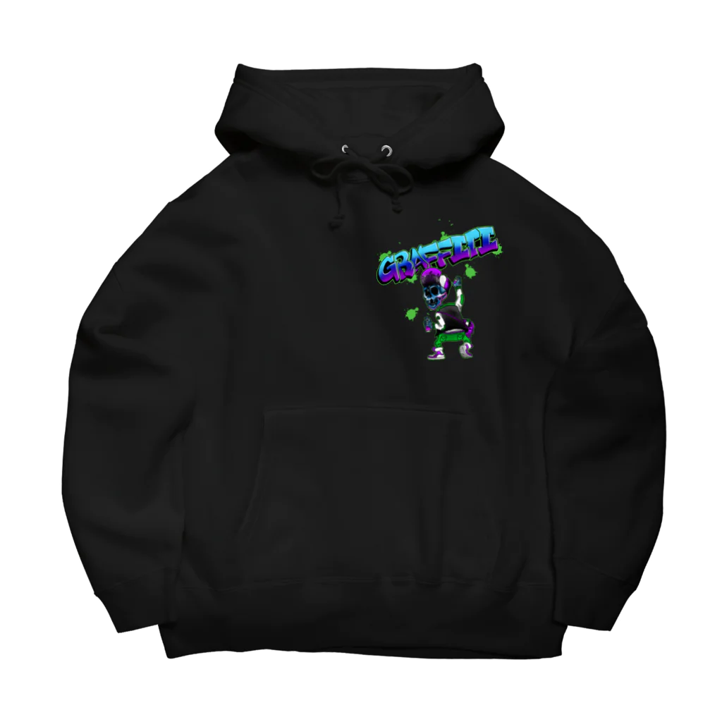 GRAFFITIのいたずらガイコツ Big Hoodie