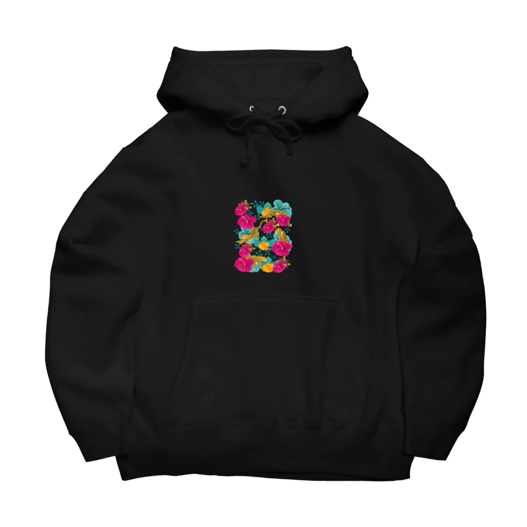 Sunnybunnyhoney37 のレオパード　イン　ハイビスカス Big Hoodie