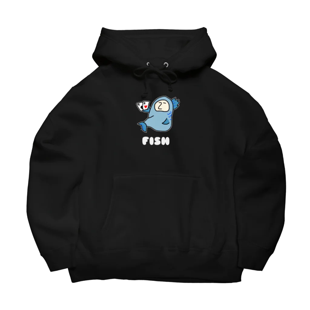 ちむのポーカーグッズのフィッシュ君 Big Hoodie