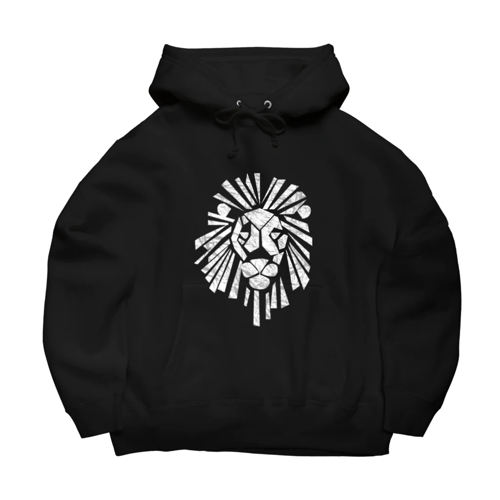 chicodeza by suzuriのホワイトライオンマーク Big Hoodie