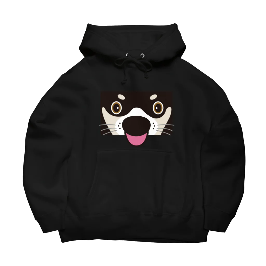 まみおデザインの黒シバくん Big Hoodie