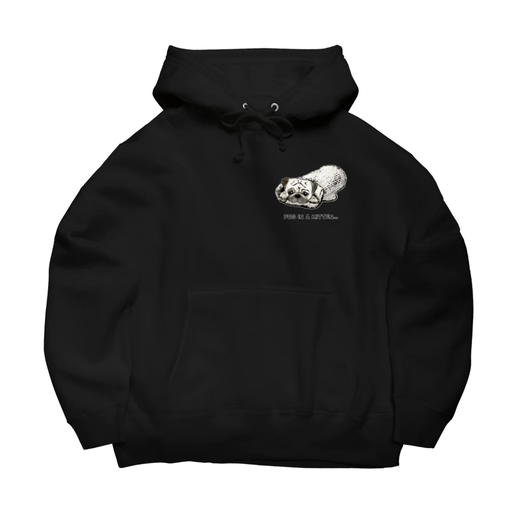 犬グッズの店しえるぶるーのミトンに入ったパグ  Big Hoodie