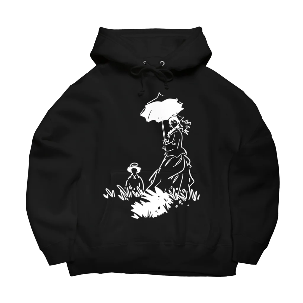 山形屋米店の白版＿クロード・モネ「日傘をさす女」 Big Hoodie