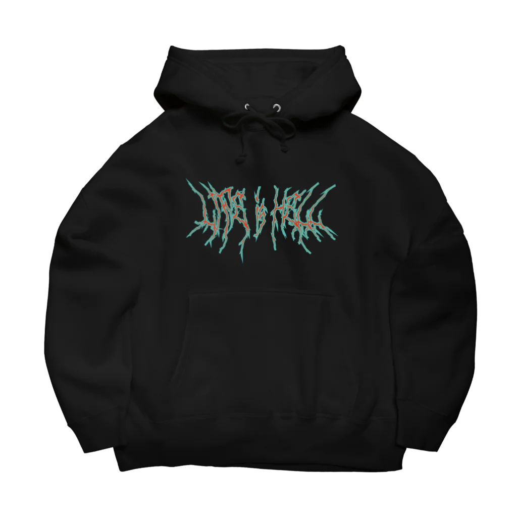 Parallel Imaginary Gift ShopのLife is Hell（Orange） Big Hoodie