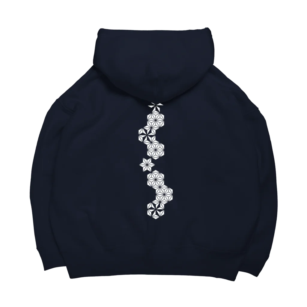 cuuyabowの麻の葉WHITE Big Hoodie