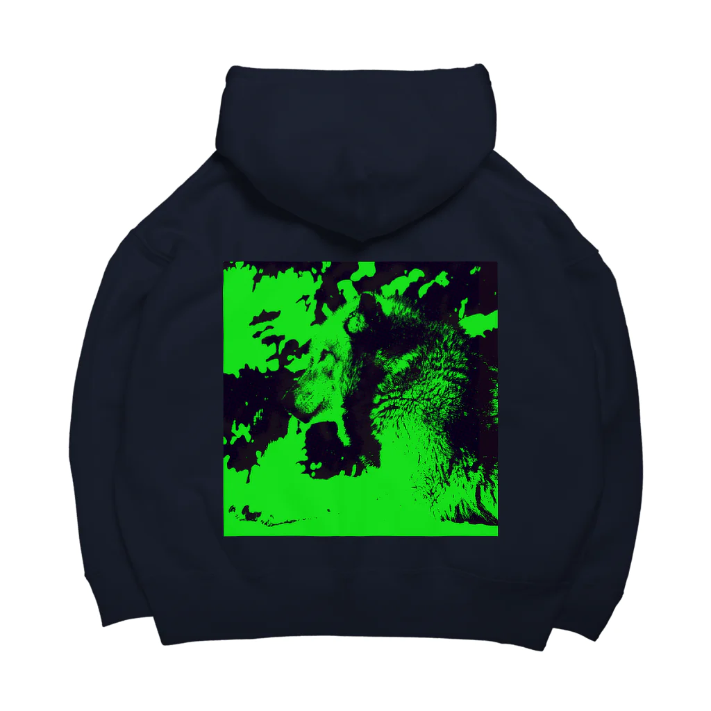 FLUORESCENCE のWOLF LIGHTGREEN Big Hoodie