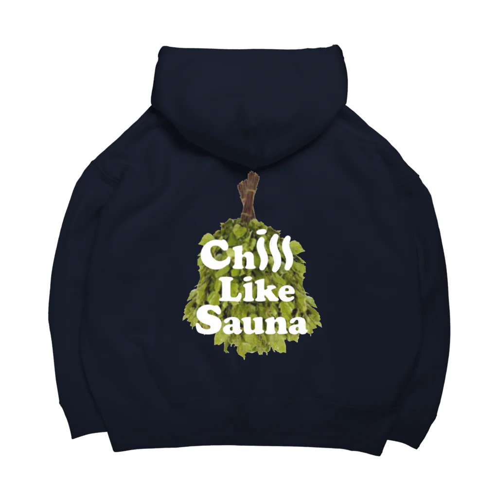 Chill Like Sauna official suzuriのVIHTA OVERSIZE HOODIE 【NAVY】 ビッグシルエットパーカー