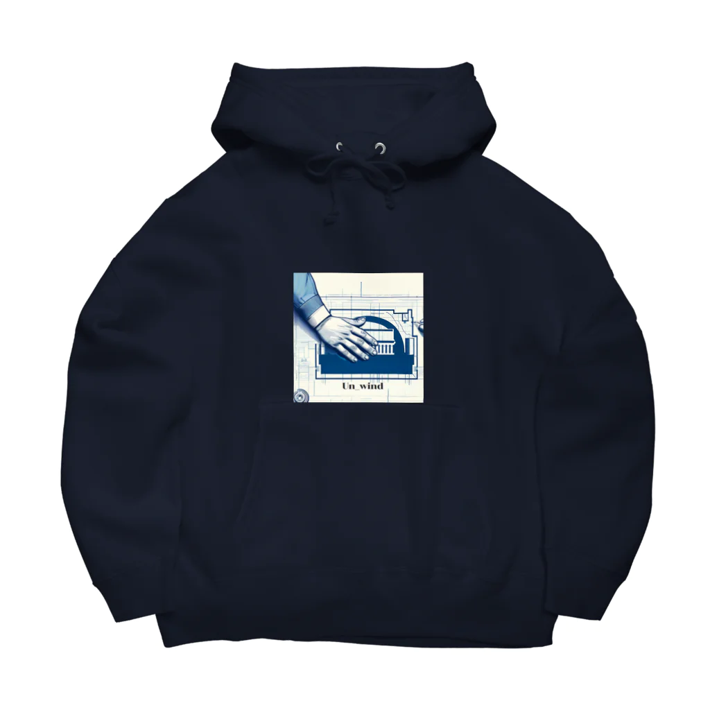 Un_windのロゴパーカー Big Hoodie