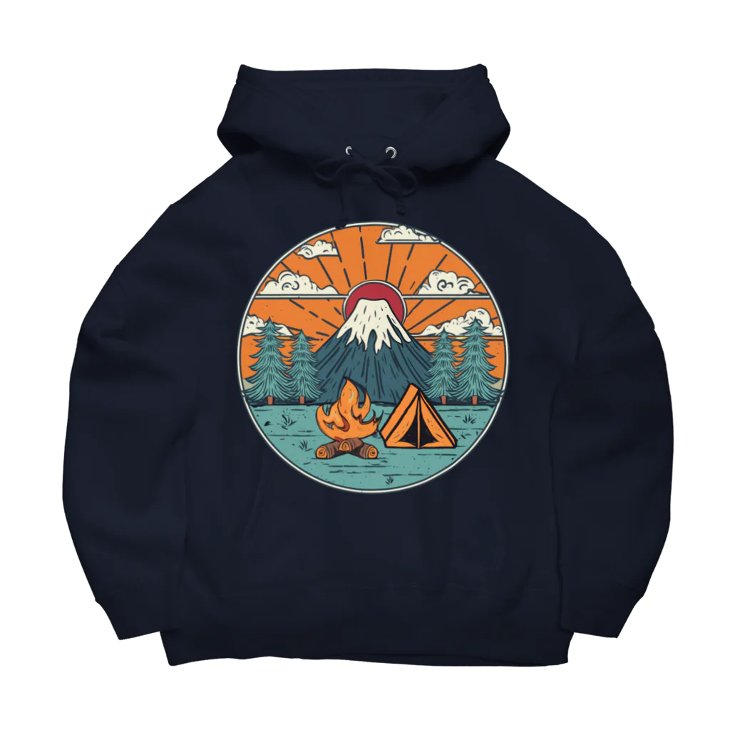 akicamの富士山とキャンプ Big Hoodie