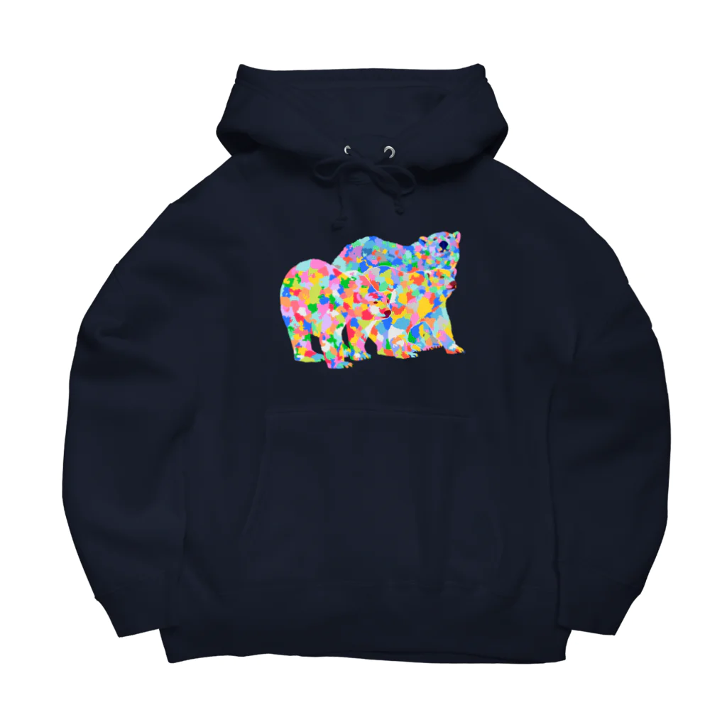 meiroのカラフルなシロクマ Big Hoodie