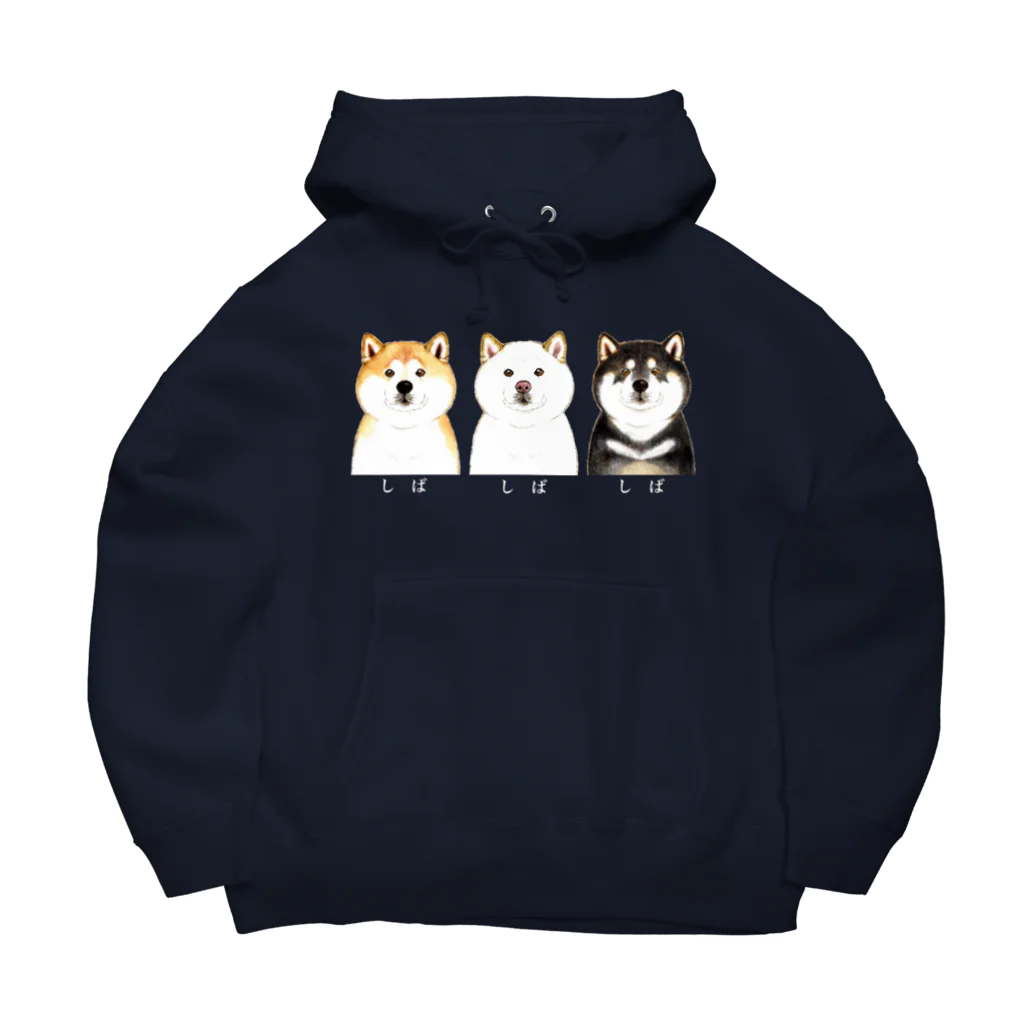 wankorosobaのしばしばしば(文字白) Big Hoodie