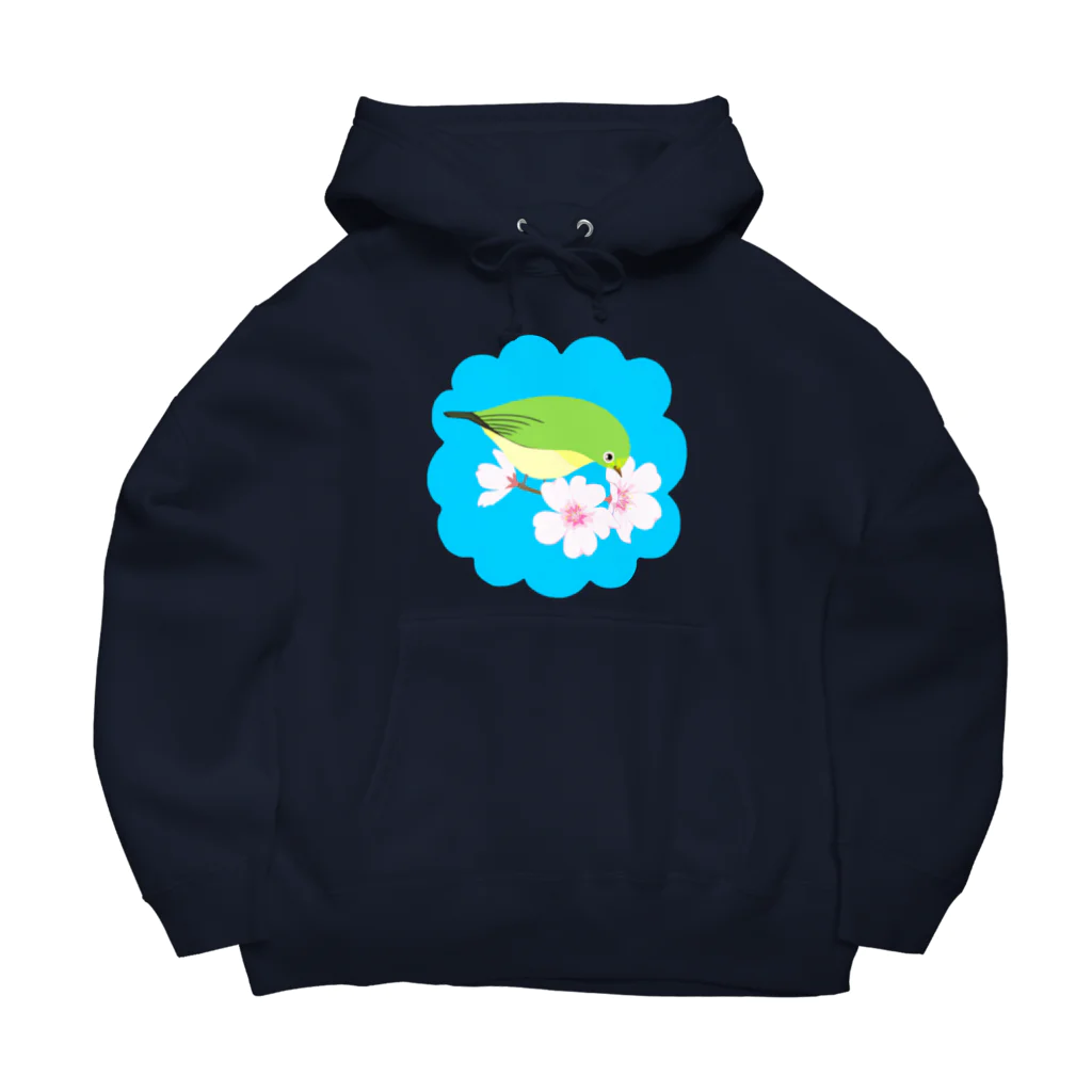 LalaHangeulの桜とメジロさん Big Hoodie