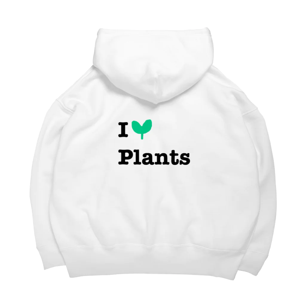 ウシヲ屋。のI LOVE PLANTS ビッグシルエットパーカー