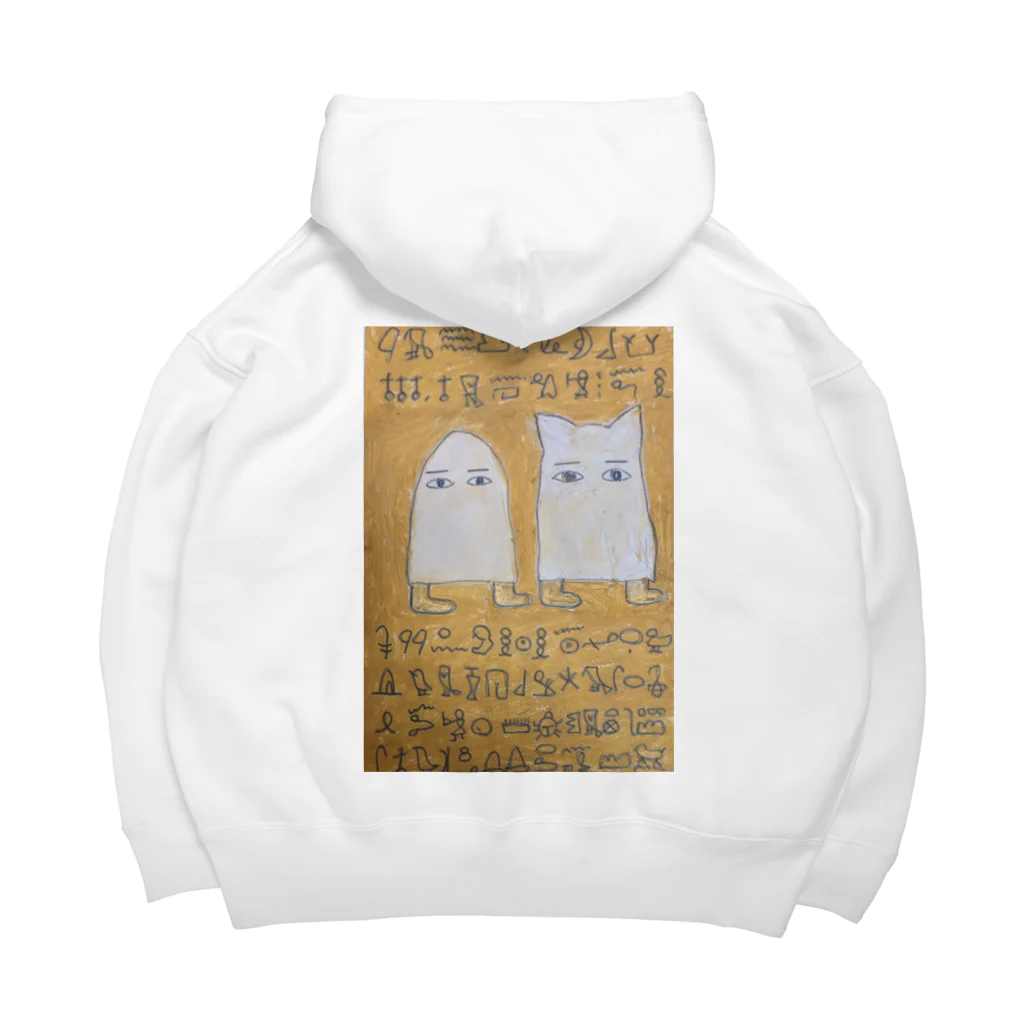 ルーナ│障害者アート のメジェドと猫メジェド Big Hoodie