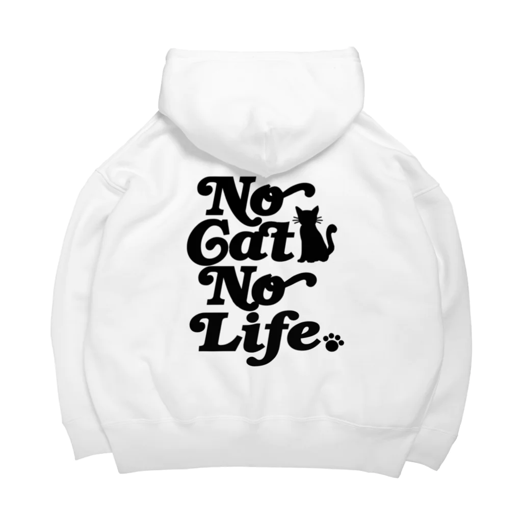 おもしろいTシャツ屋さんのNO CAT NO LIFE ノーキャットノーライフ 猫好き 愛猫家 猫 CAT NEKO にゃん ネコ Big Hoodie