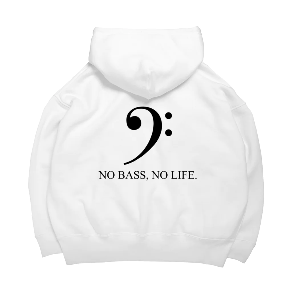 もりてつのNO BASS, NO LIFE. ビッグシルエットパーカー