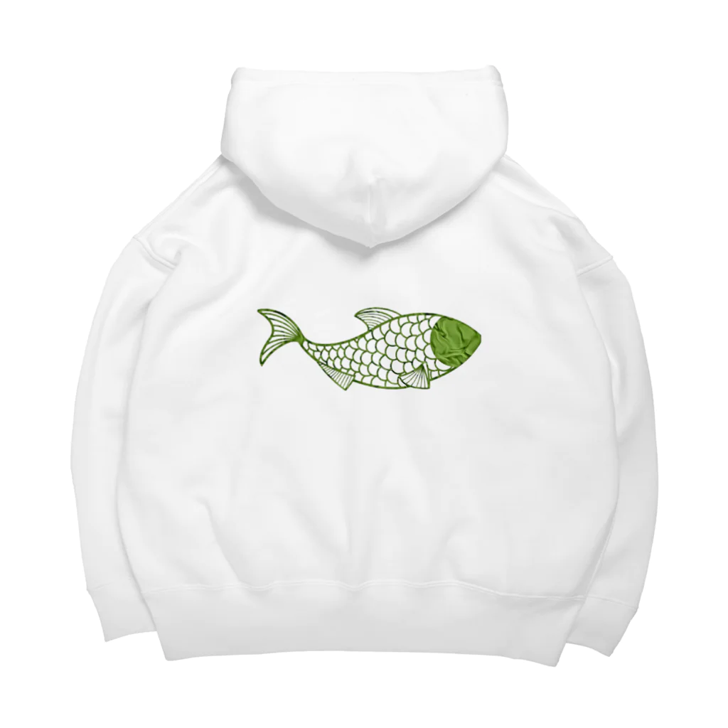 mumusの魚　green Big Hoodie