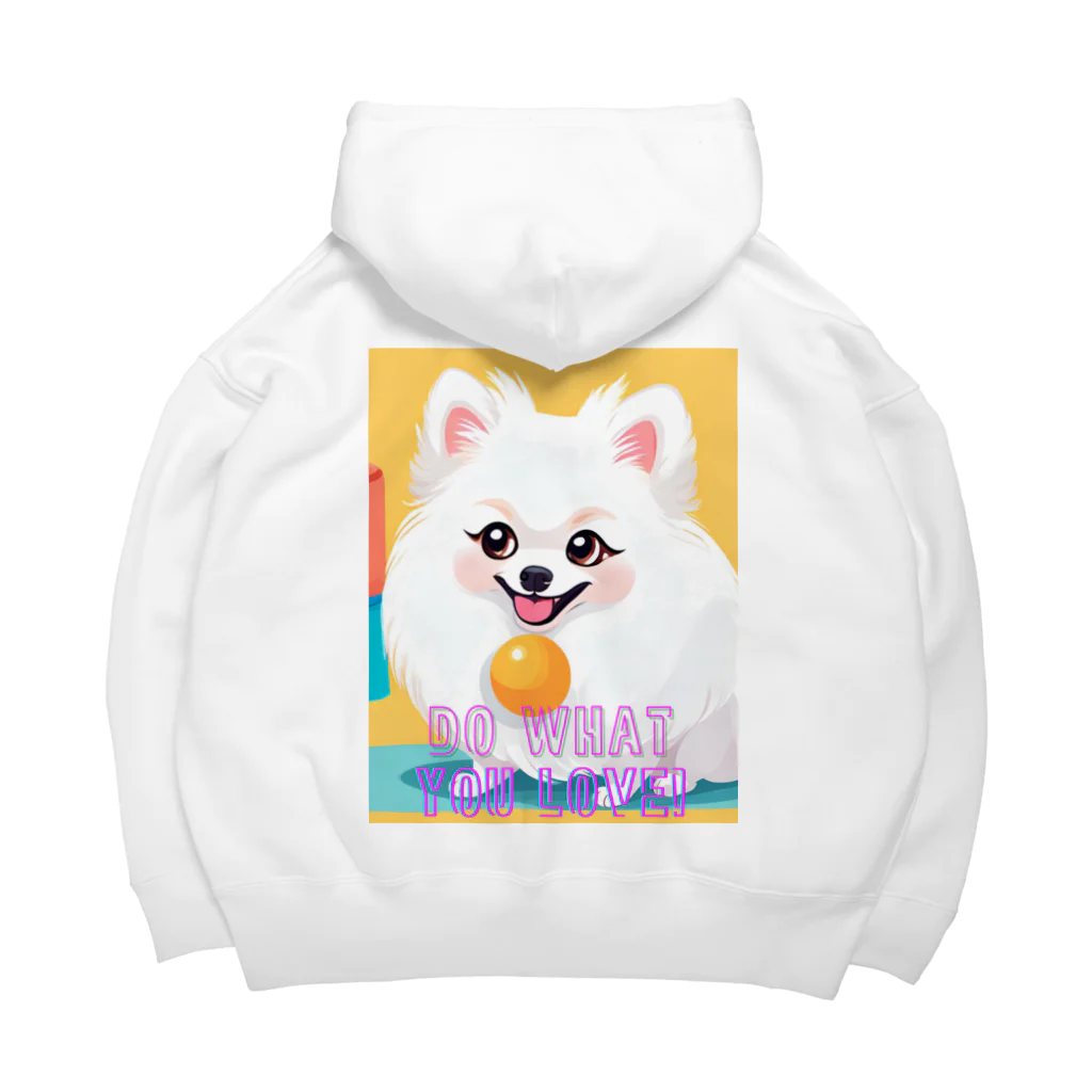 Pom-Dog'sの清楚系白ポメ　ポメ子 Big Hoodie