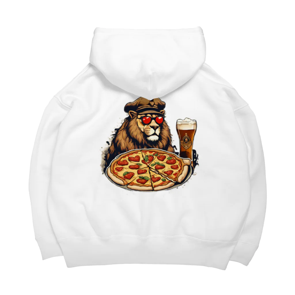 gorillArtの軍曹ライオンが愛するビールとピザ Big Hoodie
