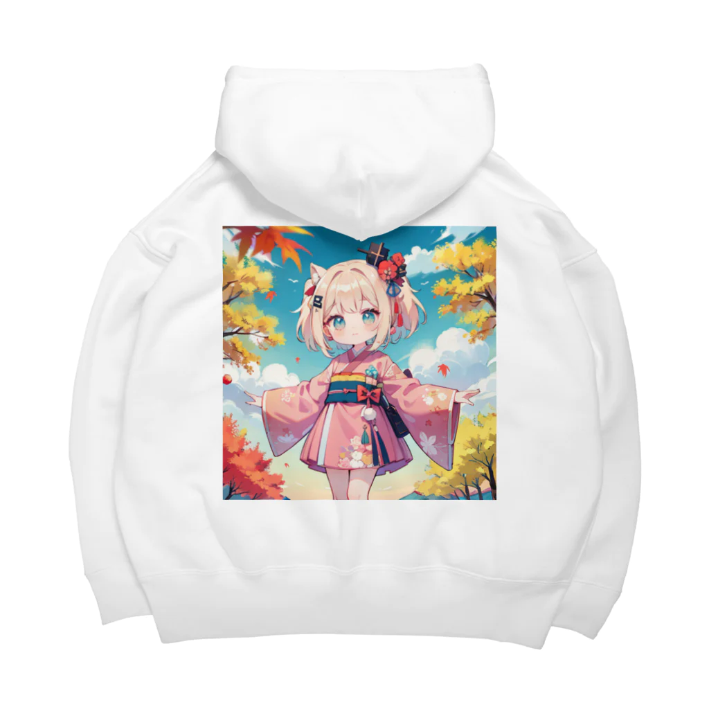 那須モバイル店の可愛い女の子　秋晴れ Big Hoodie