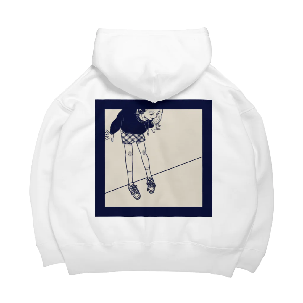 yellow storeのillustration_navy Big Hoodie