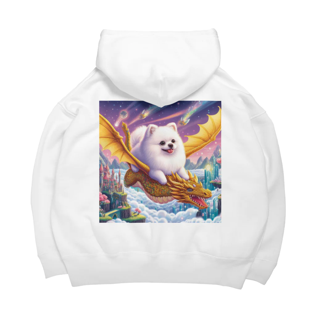 Pom-Dog'sのドラゴンと旅するポメちゃん Big Hoodie