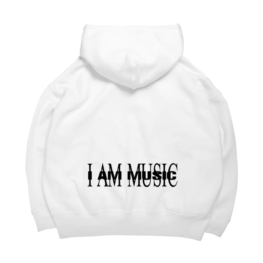 Vamp ModeのLogo(BLACK) Back print Big Hoodie | I am MUSIC ビッグシルエットパーカー