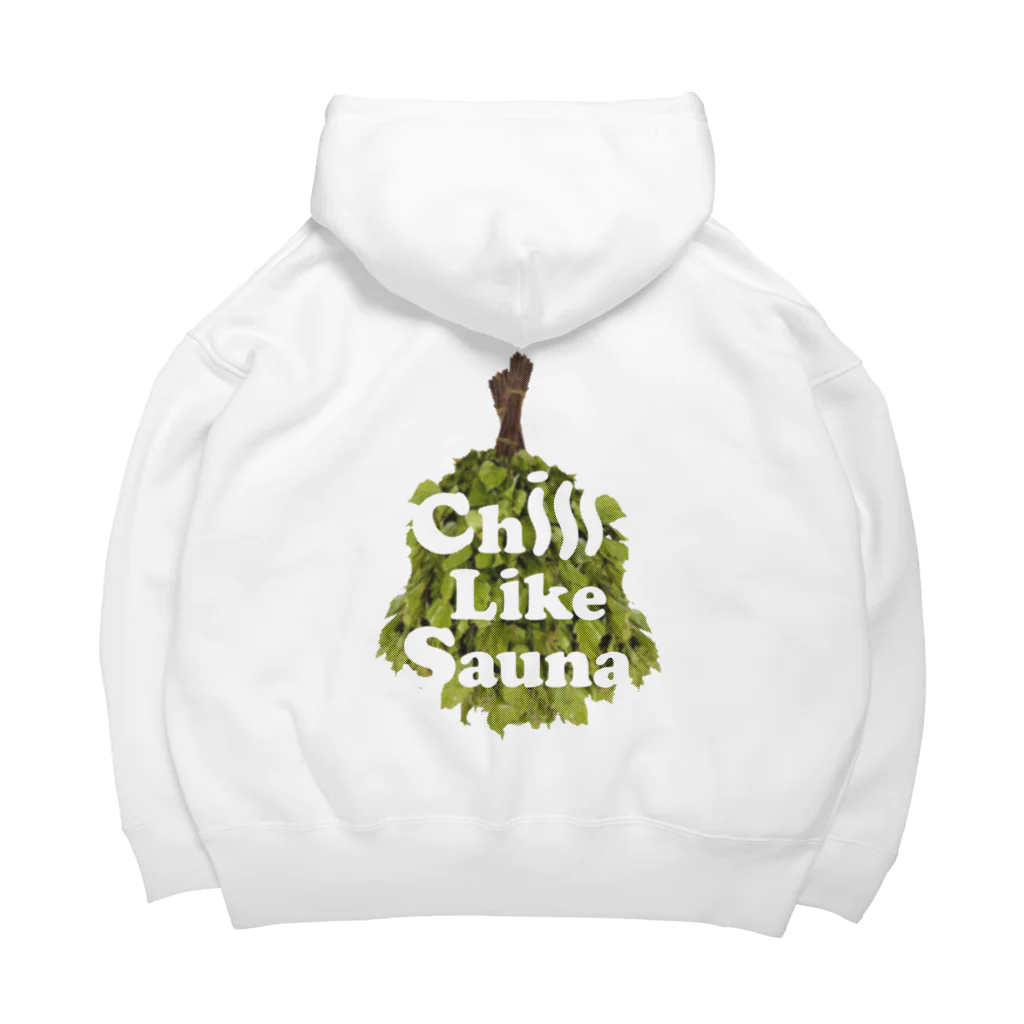 Chill Like Sauna official suzuriのVIHTA OVERSIZE HOODIE【WHITE】 ビッグシルエットパーカー