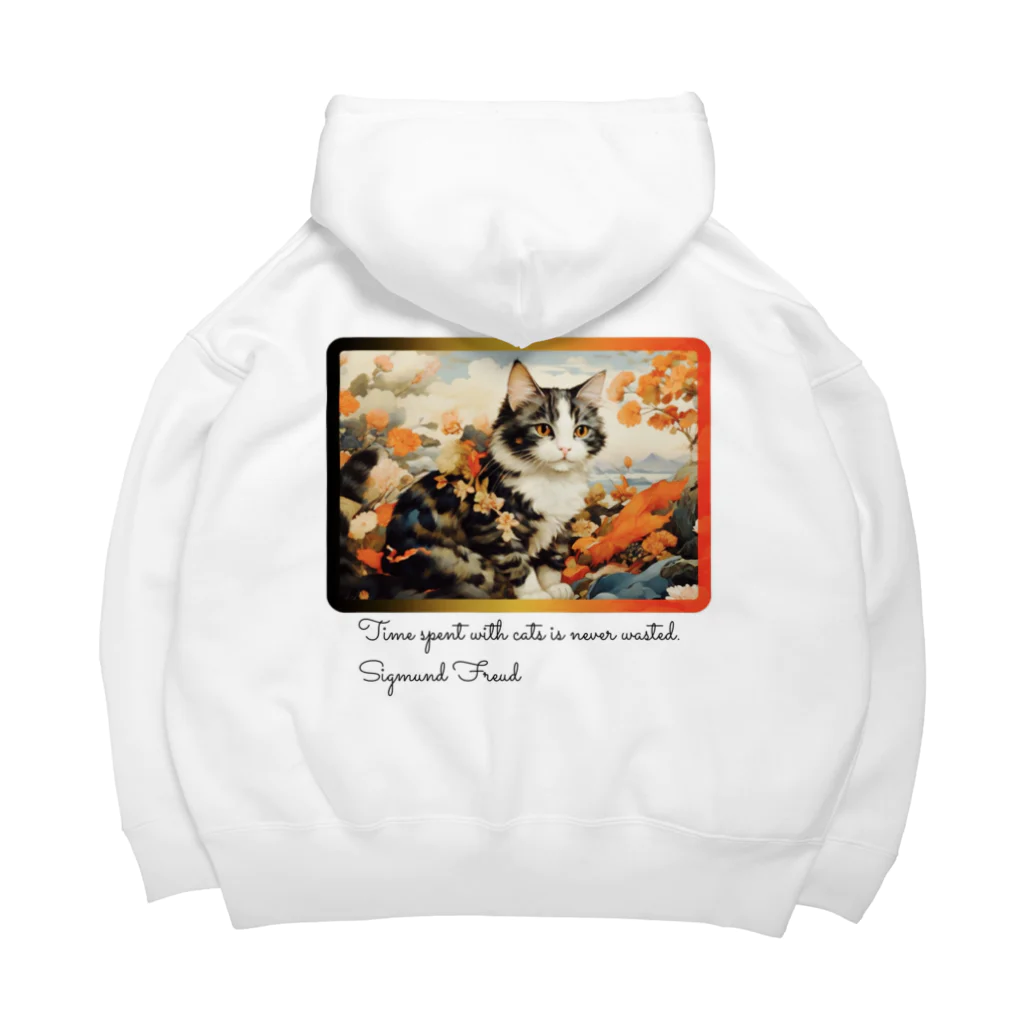 adarahの和風アートと三毛猫 Big Hoodie