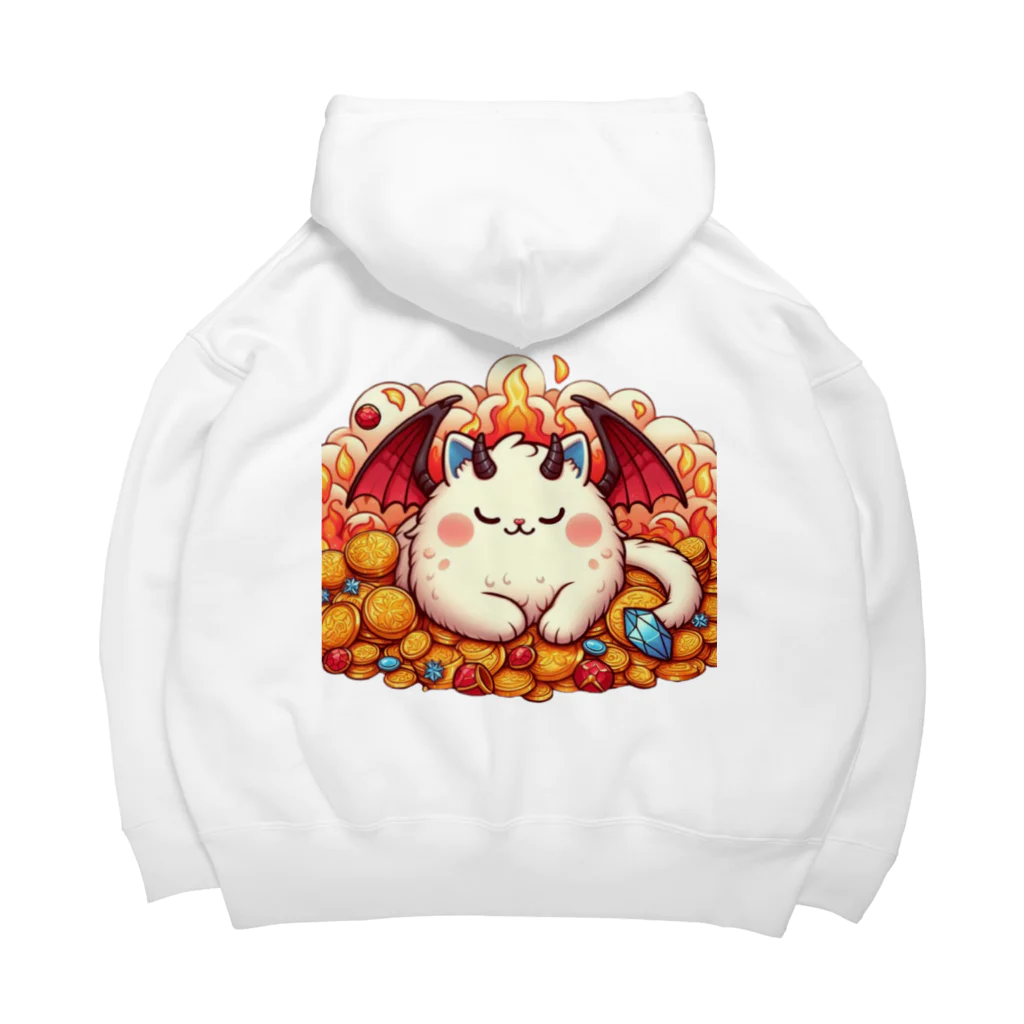 nekodoragonのおやすみ！猫ドラゴン　背景透過ver Big Hoodie