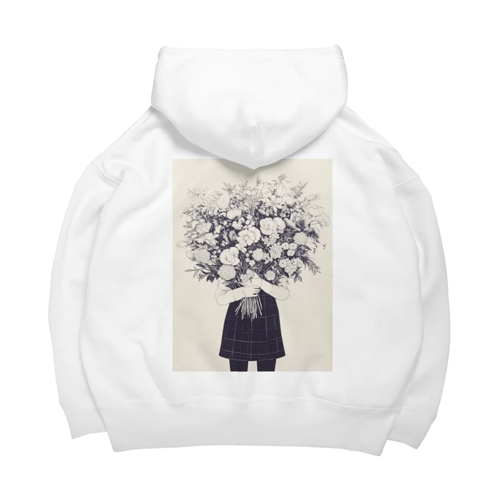 AQUAMETAVERSEの墨絵の様な花束と少女　ラフルール　1859 Big Hoodie