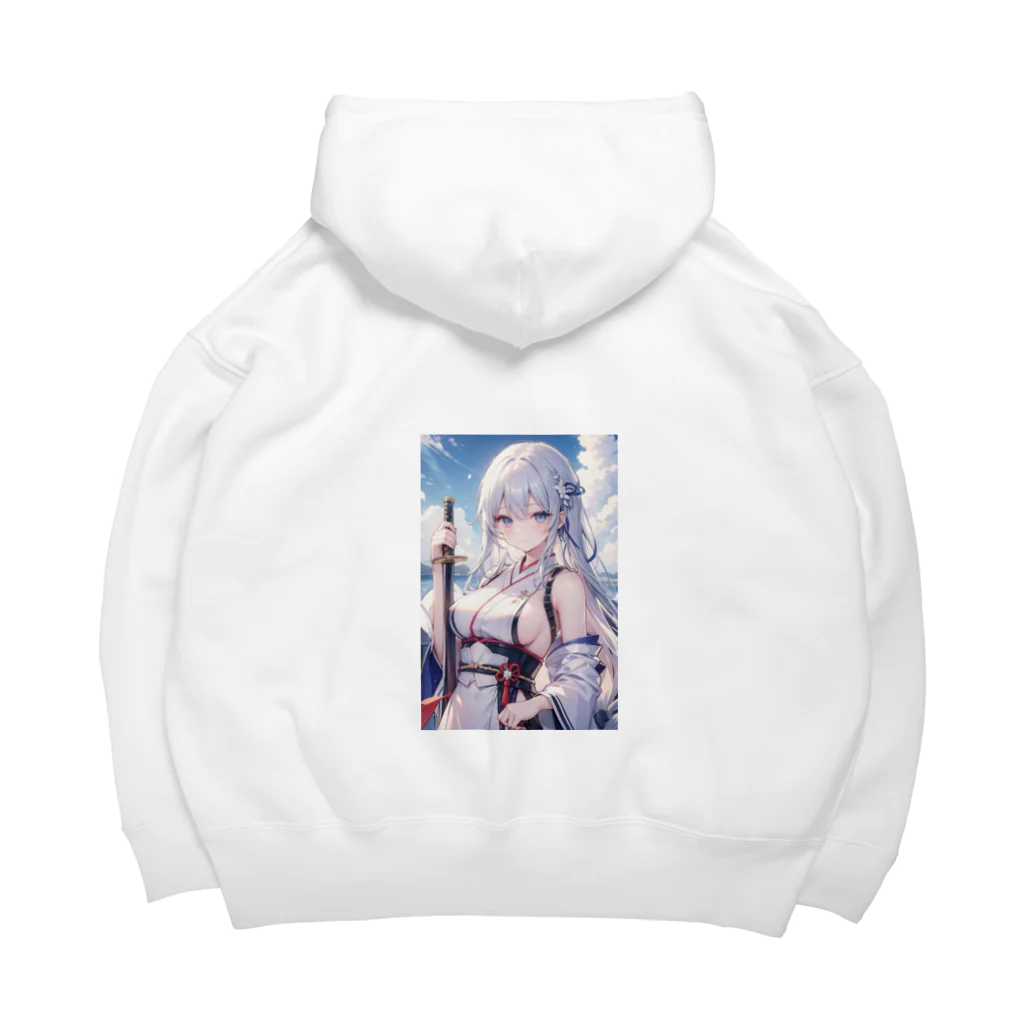 巫女スタぐらむの日本刀をもった美少女 Big Hoodie