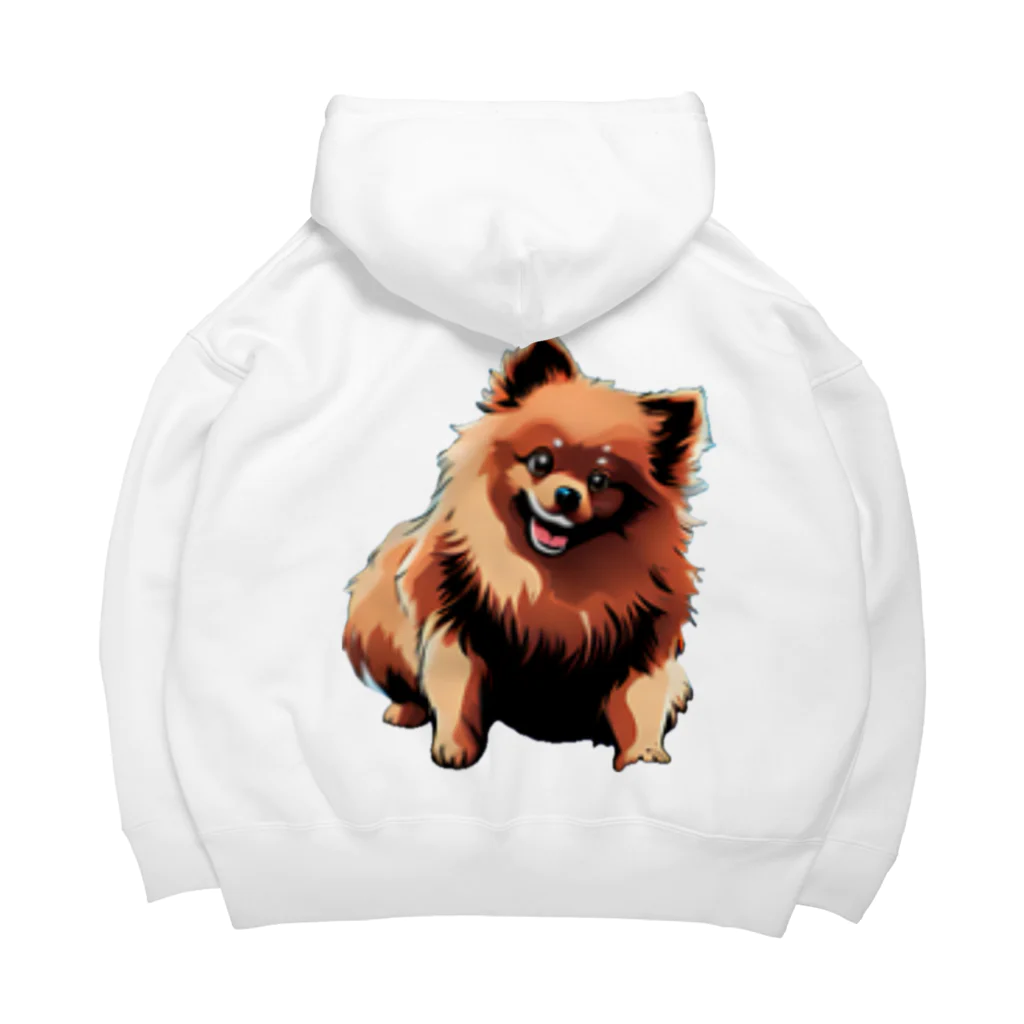 海坊主のポメラニアン愛犬家 Big Hoodie