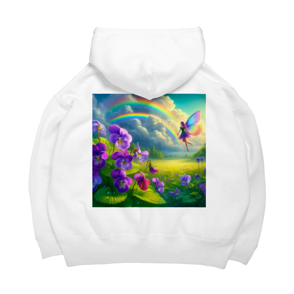 かるるんショップのアヤメと虹と妖精と Big Hoodie