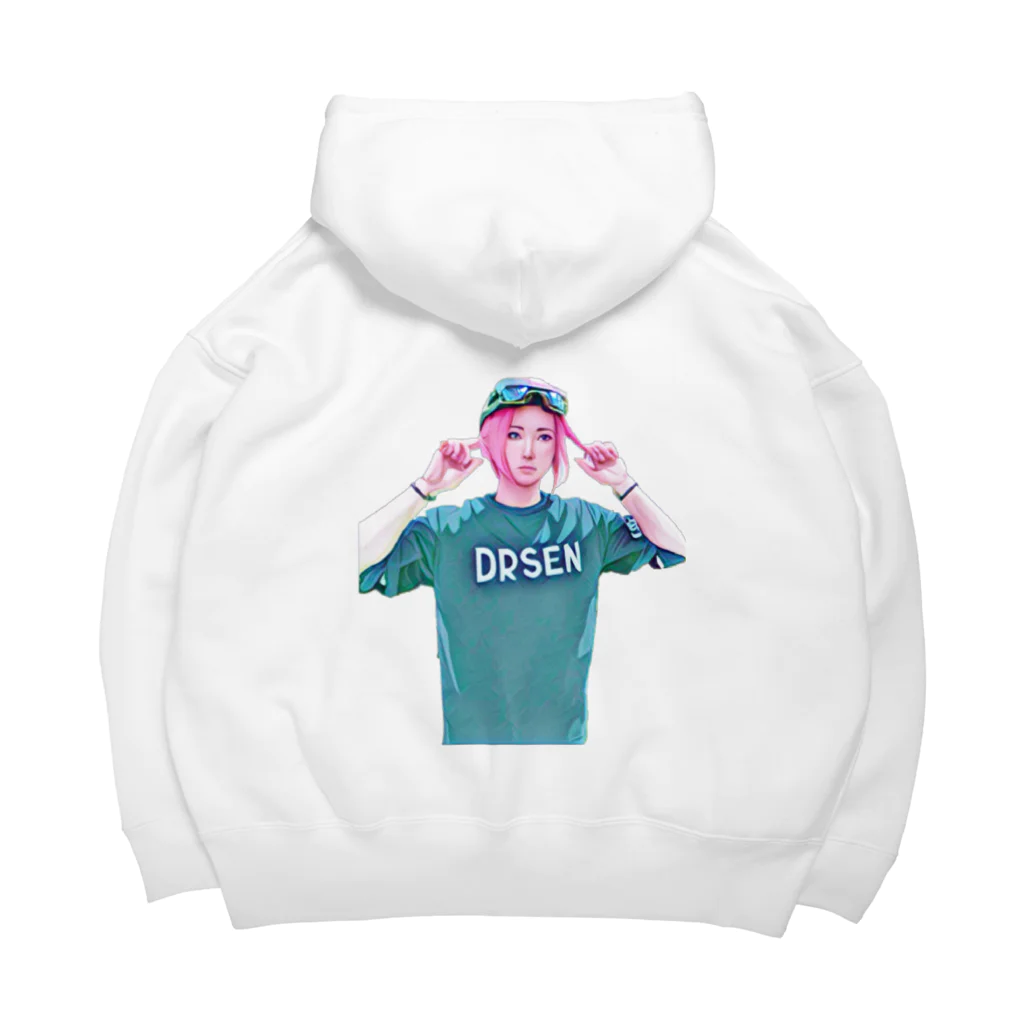 ichiyac designのAIピンクヘアーの女の子 Big Hoodie