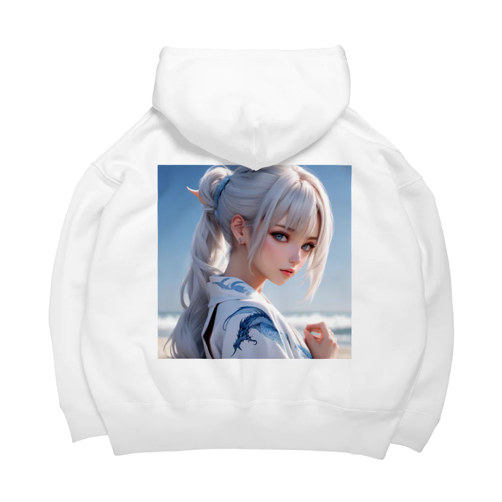 スカ次郎ショップの白髪和服美女シリーズ0001 Big Hoodie