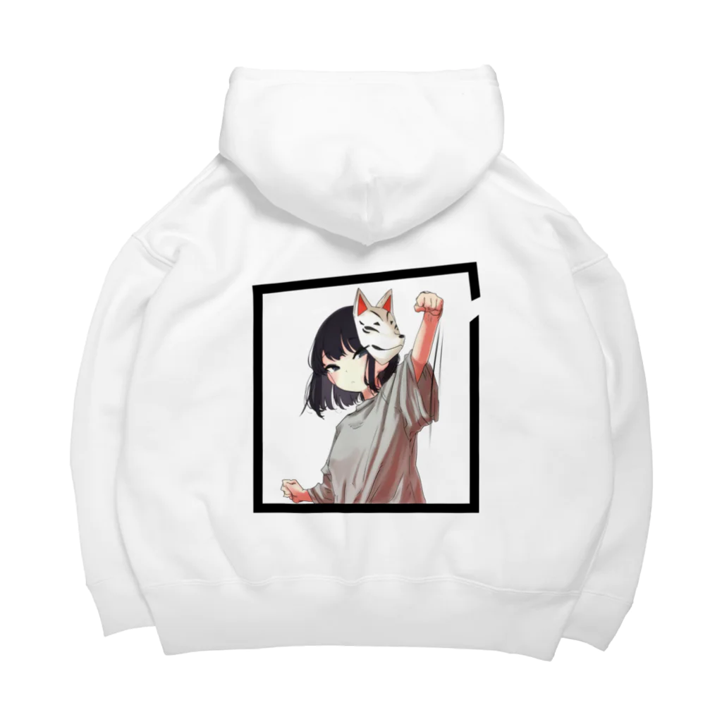 キツネビの狐面少女の枠なぐり👊 Big Hoodie