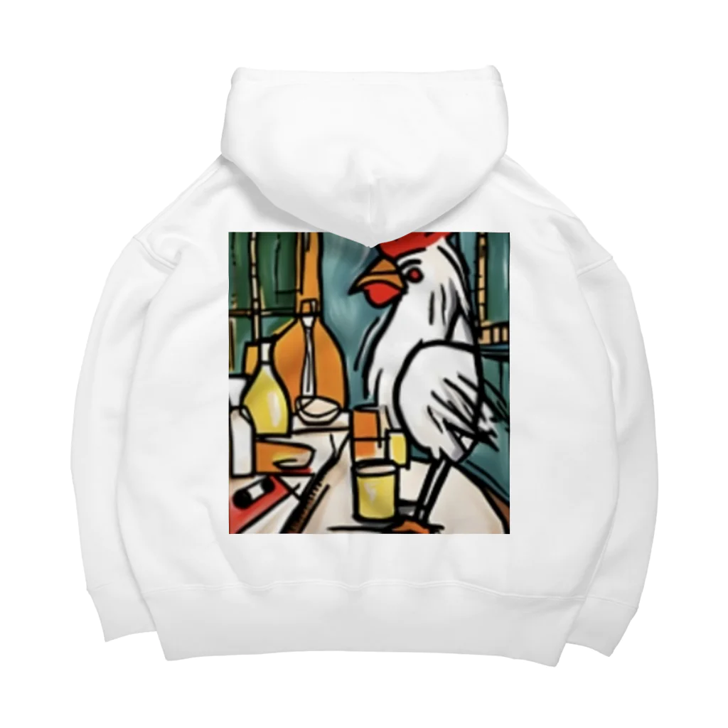 Ppit8のにわとりさん朝ごはんを食べる！ Big Hoodie