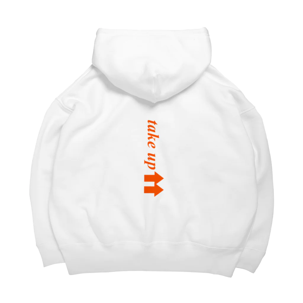 Take upのOrange Big Hoodie