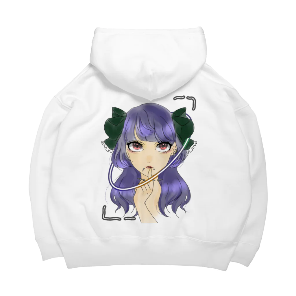 ＋α／きゅうりのギロリちゃん(黒) Big Hoodie