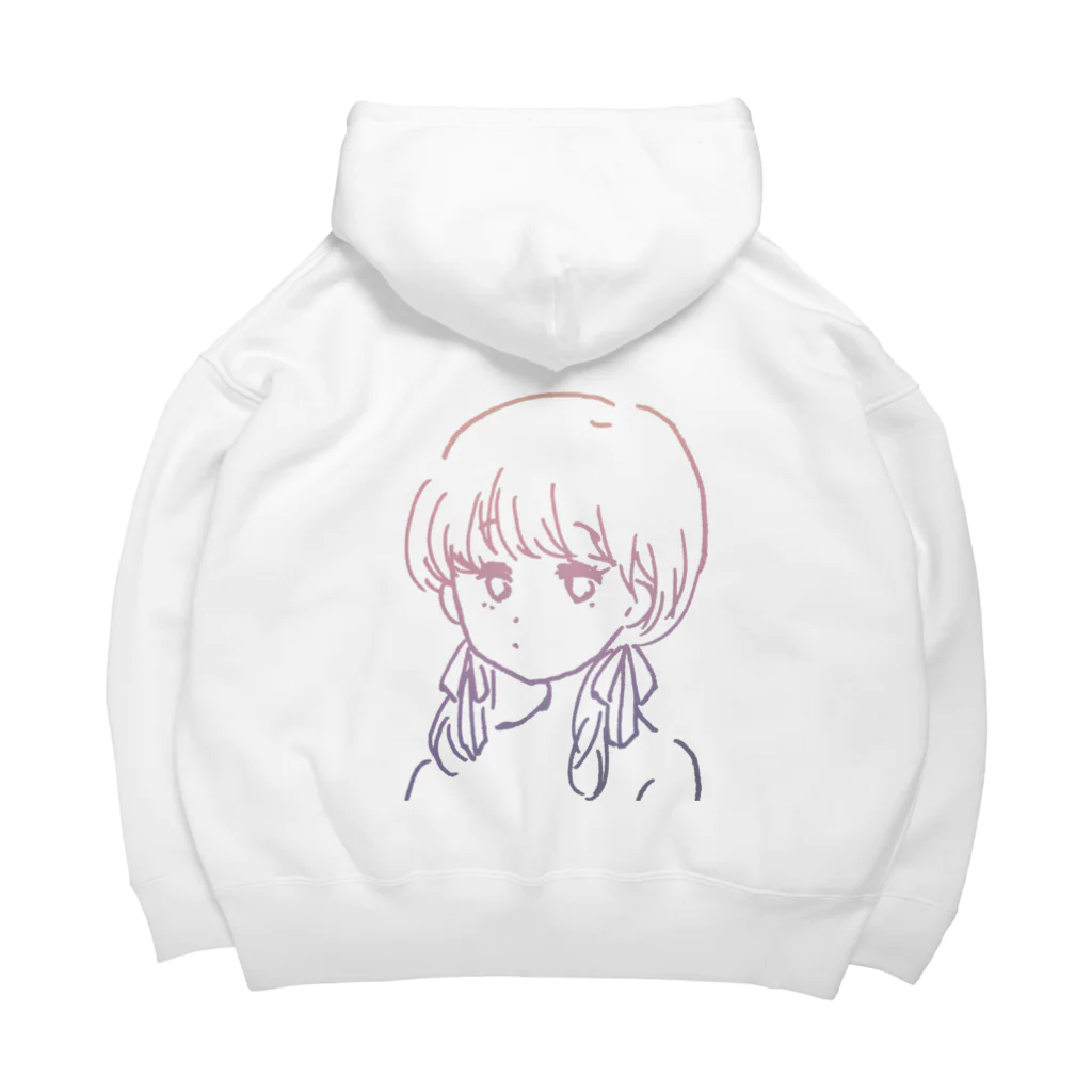 居留守かりんofficial shopのふたつむすびの女の子 Big Hoodie