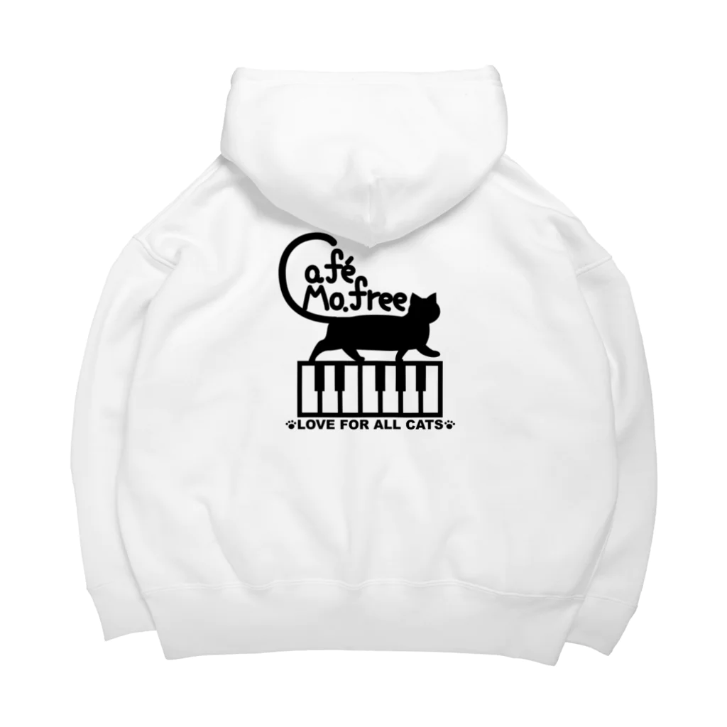 café Mo.freeの鍵盤を歩くネコ Big Hoodie