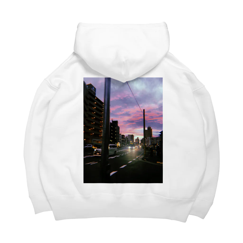 sun・jのCity photo print Big Hoodie