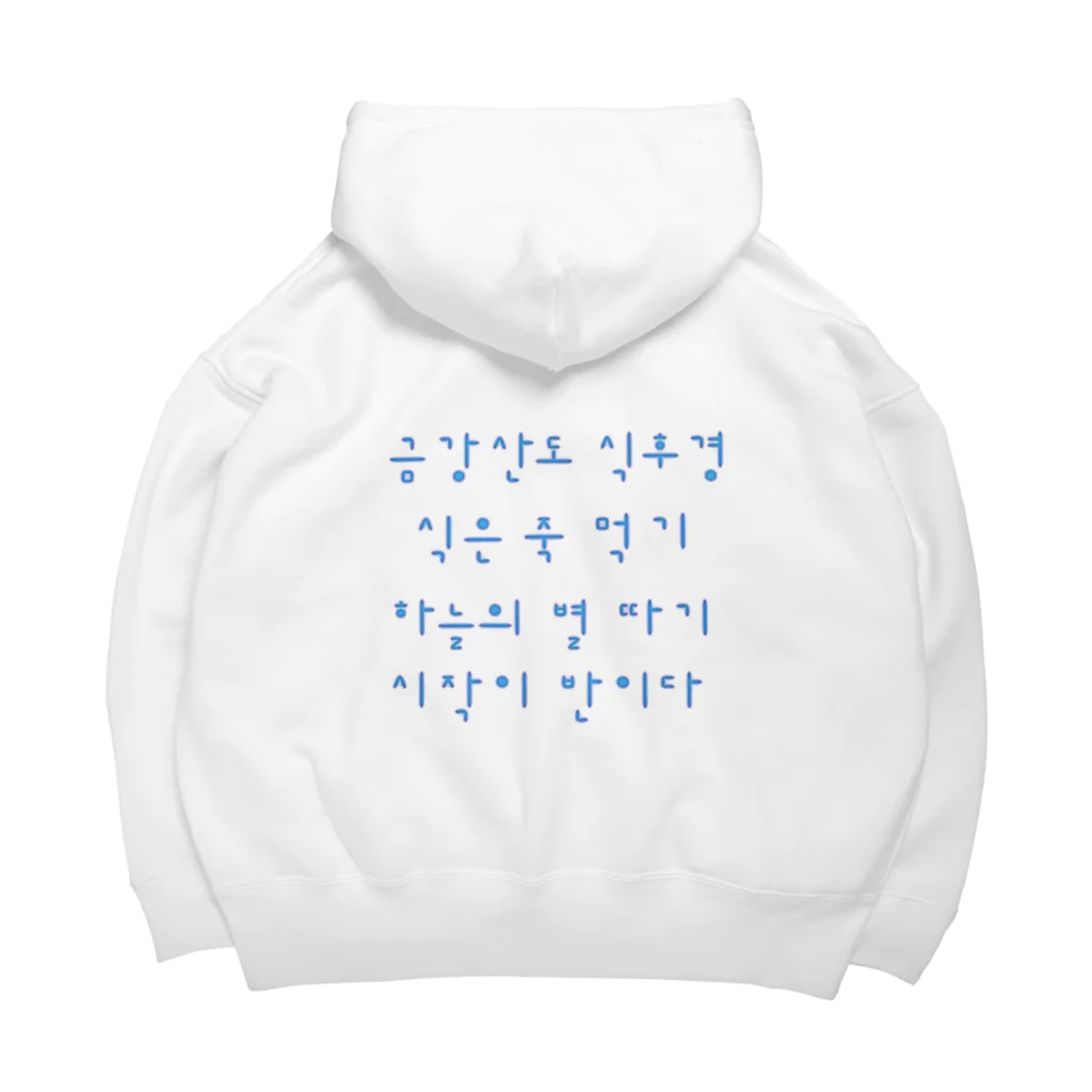 LalaHangeulの韓国を着よう　ハングルのことわざ　水青 Big Hoodie