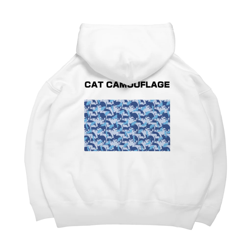 アトリエかのの猫迷彩　カモフラージュ　ブルー Big Hoodie